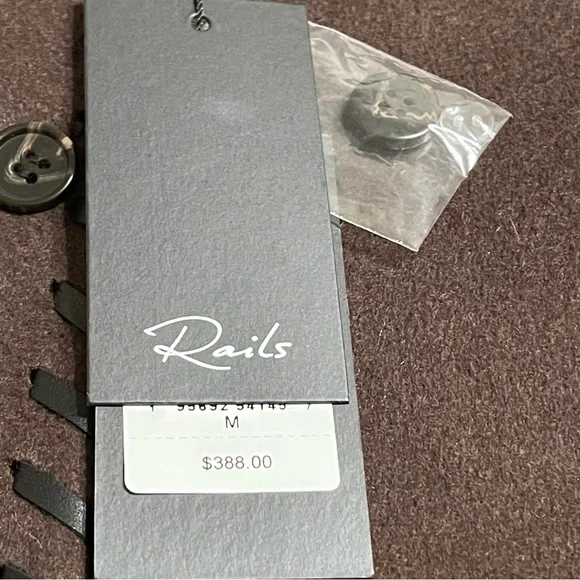 Rails Melanie Jacket Wool Dark Brown M - Picture 11 of 16